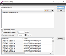 Tray app submits changes automatically